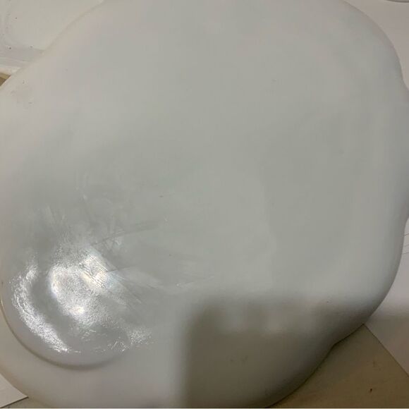 Indiana Glass Colony Harvest Milk 3 footed Glasses Plate Set of 4 plates  (7 Pc) - Picture 5 of 9